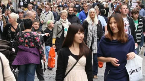 Pedestrian street Stock Footage 8683076