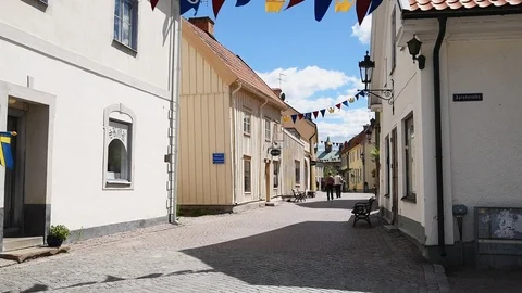 Pedestrian street Stock Footage 94439475