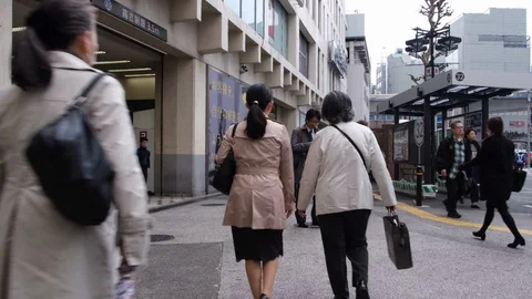 Pedestrian Street Video stock 105135998