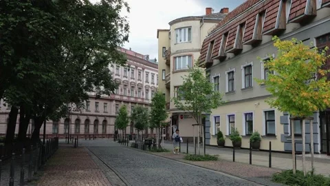 Pedestrian street Video stock 158231959