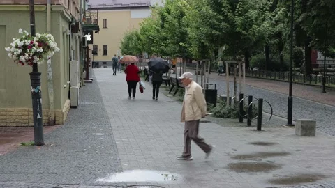 Pedestrian street Video stock 158232022