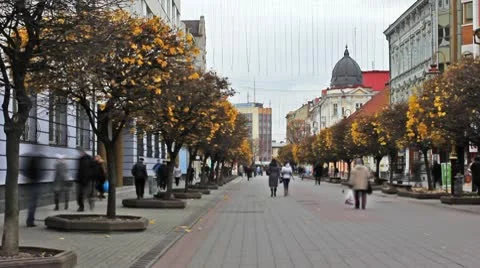Pedestrian Street Timelapse Vídeo Stock 10790338