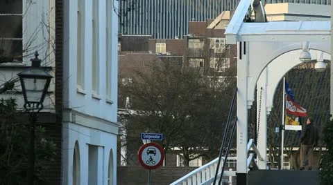 Pedestrian traffic on bridge 動画素材 21107960