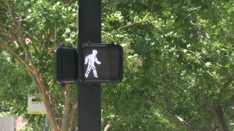 Pedestrian traffic light Stock Footage 25875143
