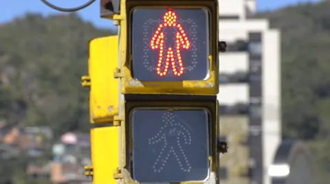 Pedestrian traffic opens in close up Stock Footage 68103692