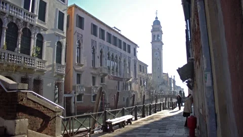 Pedestrian Traffic in Venice Stock Footage 156400436
