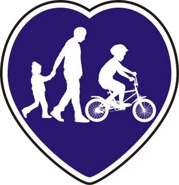 Pedestrian Trail and Cycle path 스톡 일러스트