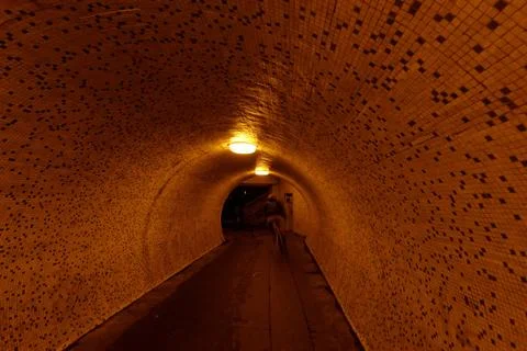 Pedestrian tunnel Stock Photos