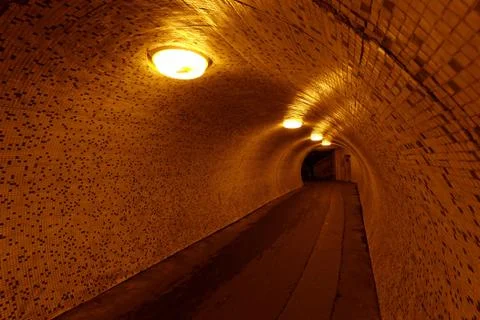 Pedestrian tunnel Stock Photos