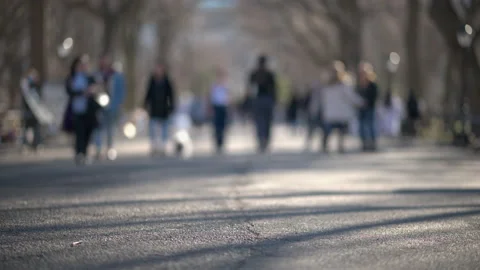 Pedestrian Walk Defocus Background Stock Footage 234124560