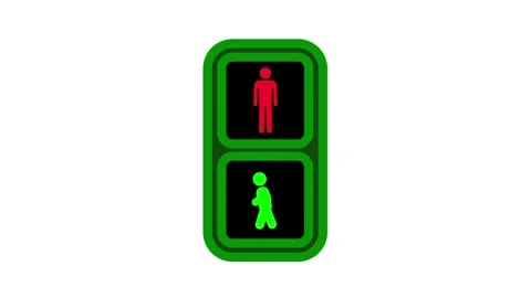 Pedestrian Walk Lights Stock Footage 334237947