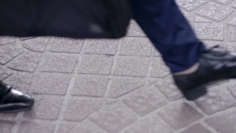 Pedestrian walking slow motion Stock Footage 86728234