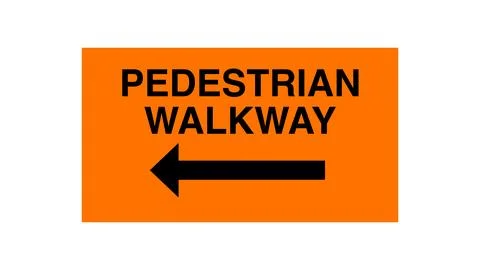Pedestrian Walkway Left Stock Illustration