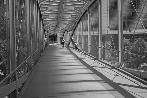 Pedestrian walkway in Manhattan Stock-Fotos