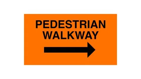Pedestrian Walkway Right Stock Illustration