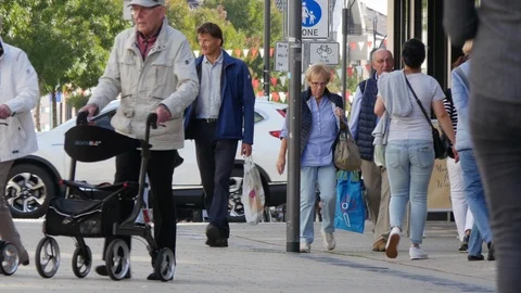 Pedestrian zone Stock Footage 115786929