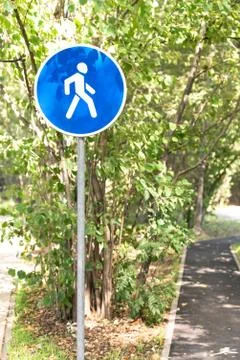 Pedestrian zone in the forest Stock Photos