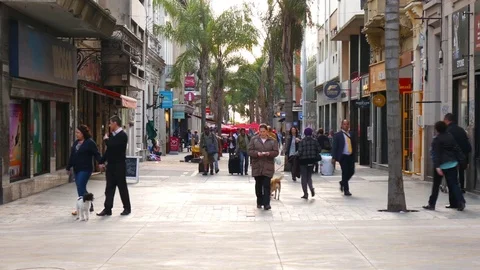 Pedestrian zone in Montevideo Stock Footage 72904214