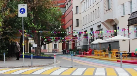 Pedestrian Zone In Moscow Stock Footage 54328123