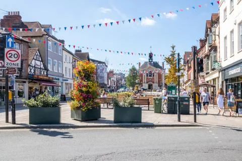 Pedestrianised zone in the town centre. Foto stock