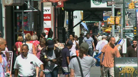 Pedestrians in the city Stock Footage 839523