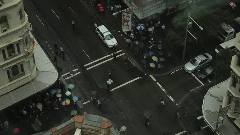 Pedestrians in the city Stock Footage 72104108