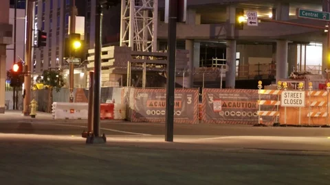 Pedestrians at Construction Site Stock Footage 116589003