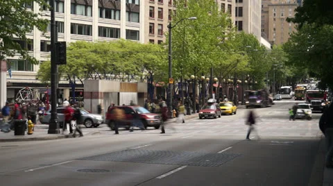 Pedestrians Crossing Stock Footage 24251404