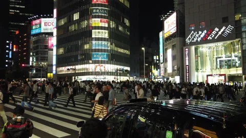 Pedestrians crossing the road Stock Footage 137866499