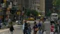 Pedestrians crossing zebra urban Manhattan street traffic New York City NYC day 4k or 4k+ Resolution