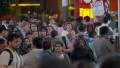 Pedestrians on a crowded congested street on Times Square, NYC, night 4k or 4k+ Resolution