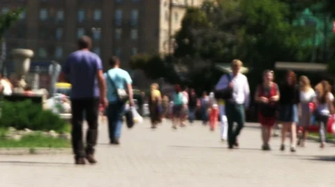 Pedestrians In Downtown. Stock Footage 54451708