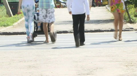 Pedestrians Stock Footage 864608