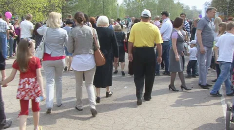 Pedestrians Stock Footage 5441358