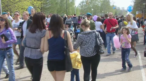 Pedestrians Stock Footage 5447222