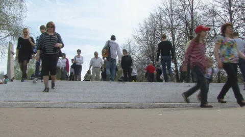 Pedestrians Stock Footage 5504389