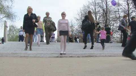 Pedestrians Stock Footage 5504652