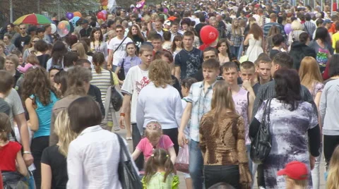 Pedestrians Stock Footage 5766781