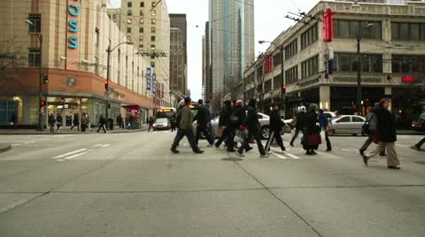 Pedestrians Stock Footage 10732514