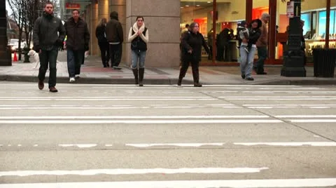 Pedestrians Stock Footage 10734213