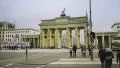 Pedestrians in front of Brandenburg Gate in Berlin HD Footage