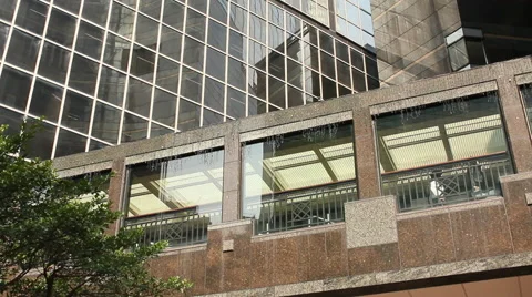 Pedestrians, Hong Kong business district Stock Footage 59384946