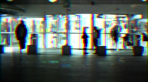 Pedestrians in night Stock Footage 43484975