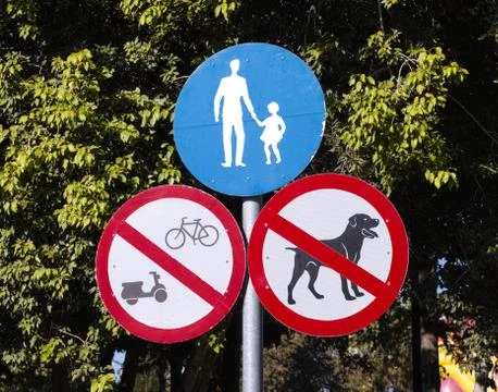 Pedestrians only Stock Photos