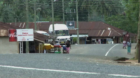 PEDESTRIANS ON PAKRO ROAD Stock Footage 58107673