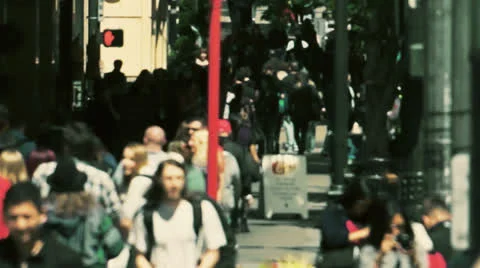 Pedestrians slow motion Stock Footage 24249331
