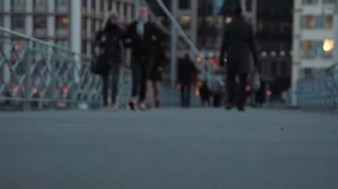 Pedestrians in slow motion Stock Footage 48242866