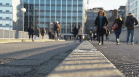 Pedestrians in slow motion Stock-Footage 48243465