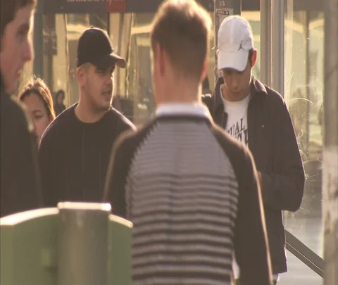 Pedestrians walking in Breitscheidplatz Stock Footage 86743089