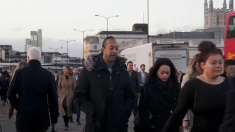 Pedestrians walking Stock Footage 102017423